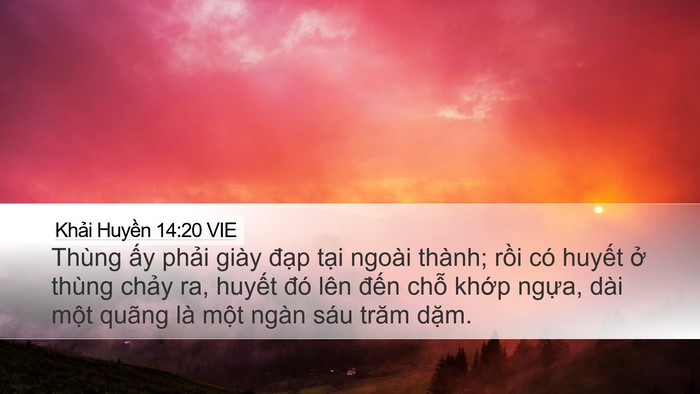 Khải Huyền 14:20 VIE Bible Verse Image