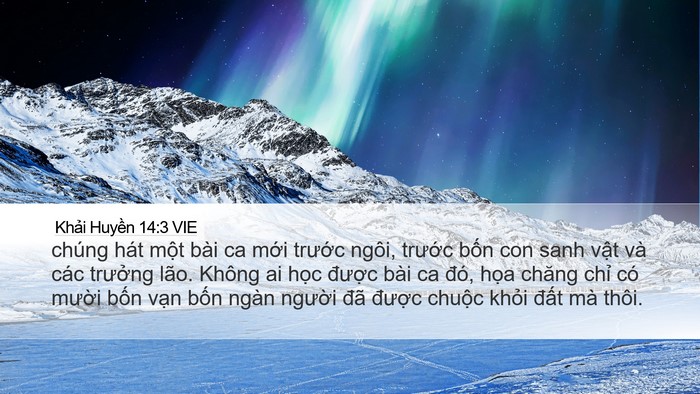 Khải Huyền 14:3 VIE Bible Verse Image