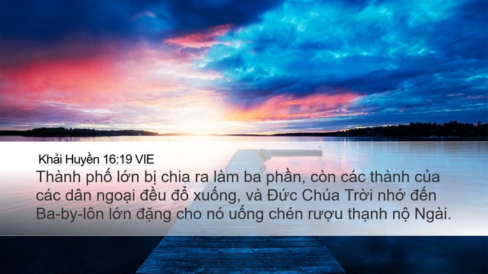 Khải Huyền 16:19 VIE Bible Verse Image