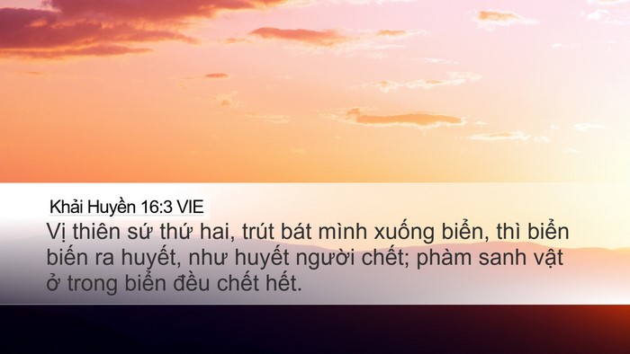 Khải Huyền 16:3 VIE Bible Verse Image