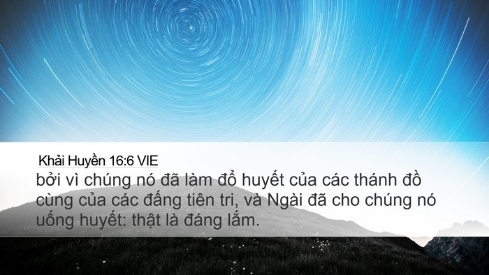 Khải Huyền 16:6 VIE Bible Verse Image