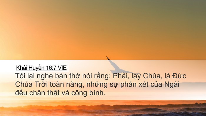 Khải Huyền 16:7 VIE Bible Verse Image
