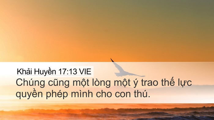 Khải Huyền 17:13 VIE Bible Verse Image
