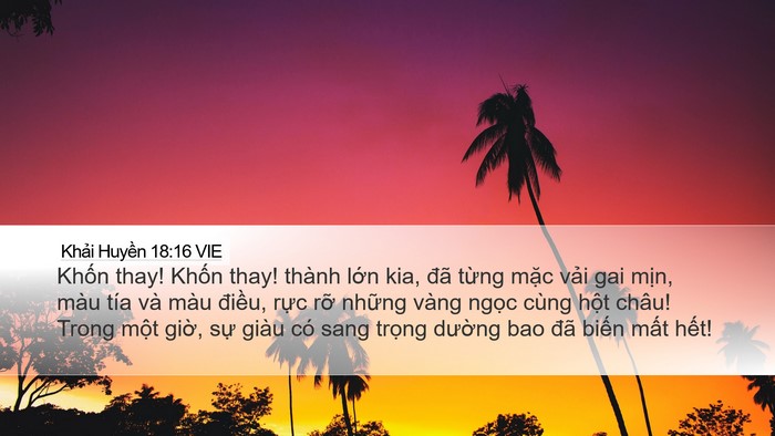 Khải Huyền 18:16 VIE Bible Verse Image