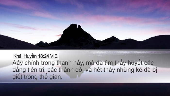 Khải Huyền 18:24 VIE Bible Verse Image