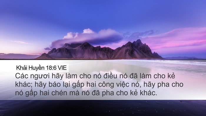Khải Huyền 18:6 VIE Bible Verse Image