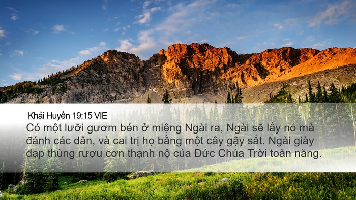 Khải Huyền 19:15 VIE Bible Verse Image