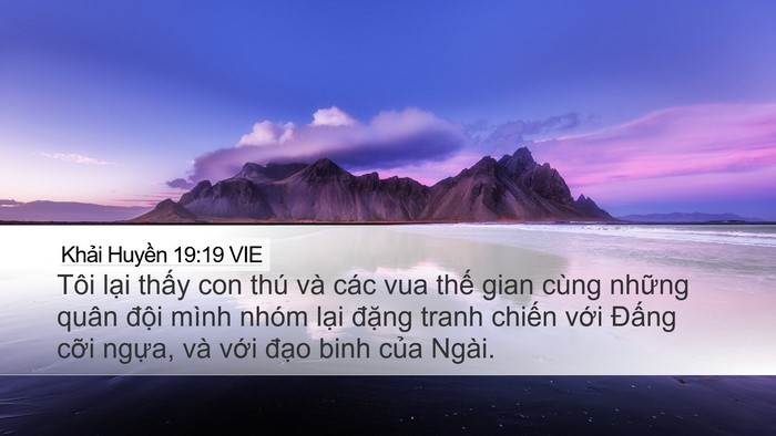 Khải Huyền 19:19 VIE Bible Verse Image