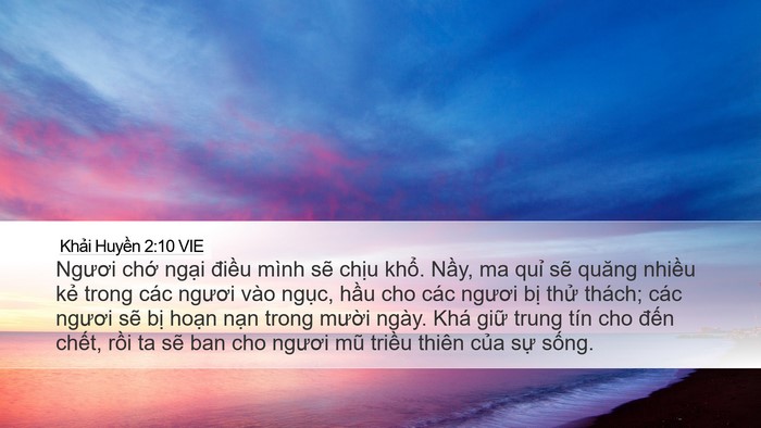 Khải Huyền 2:10 VIE Bible Verse Image