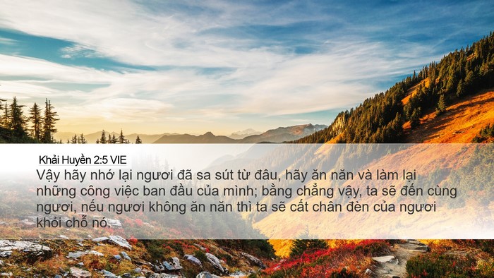 Khải Huyền 2:5 VIE Bible Verse Image