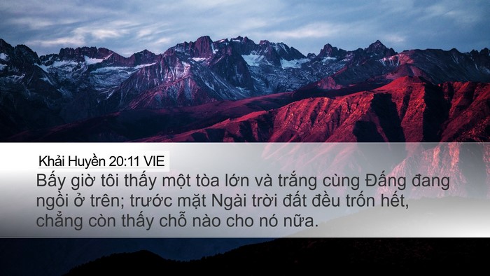 Khải Huyền 20:11 VIE Bible Verse Image