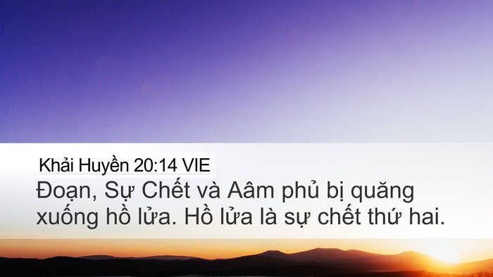 Khải Huyền 20:14 VIE Bible Verse Image