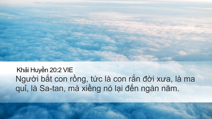 Khải Huyền 20:2 VIE Bible Verse Image
