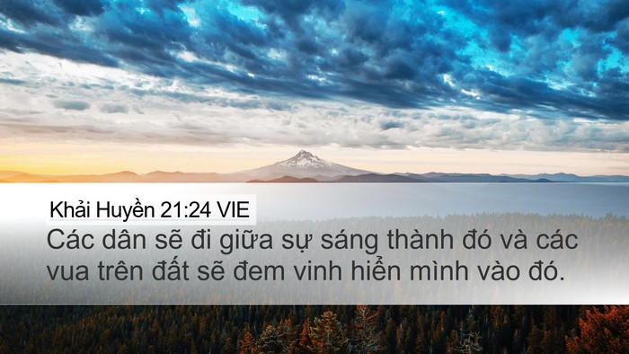 Khải Huyền 21:24 VIE Bible Verse Image