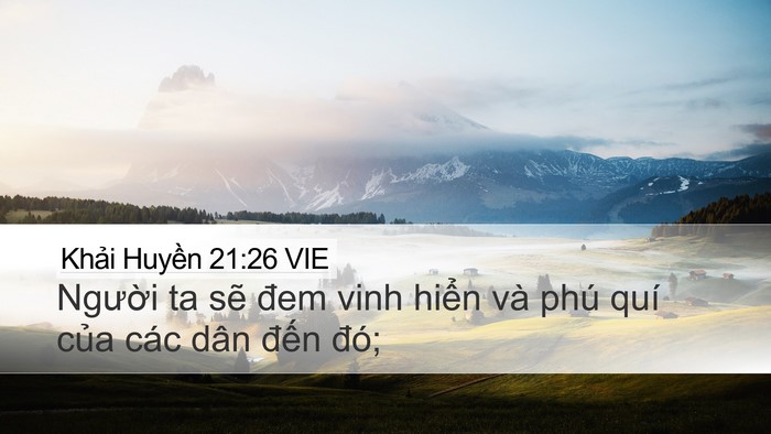 Khải Huyền 21:26 VIE Bible Verse Image