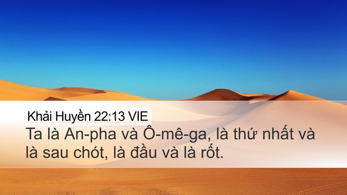 Khải Huyền 22:13 VIE Bible Verse Image