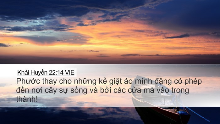 Khải Huyền 22:14 VIE Bible Verse Image