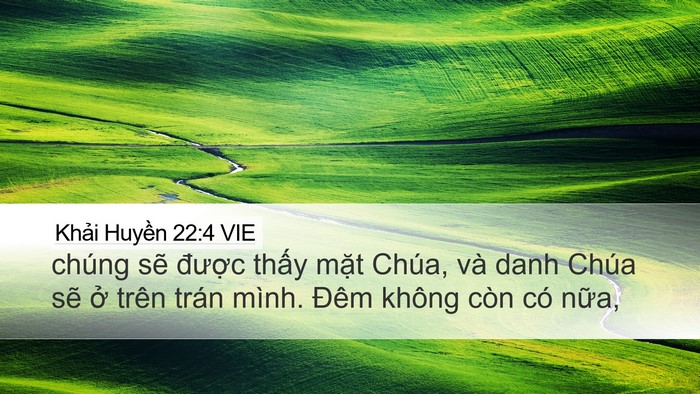 Khải Huyền 22:4 VIE Bible Verse Image
