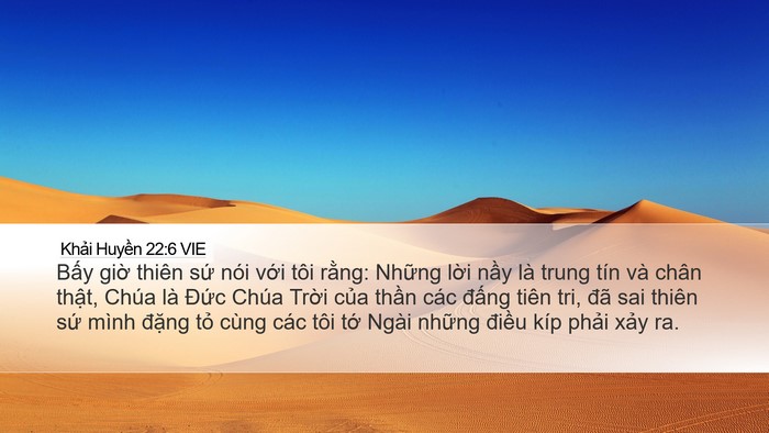 Khải Huyền 22:6 VIE Bible Verse Image