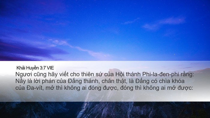 Khải Huyền 3:7 VIE Bible Verse Image
