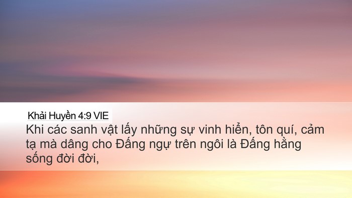 Khải Huyền 4:9 VIE Bible Verse Image