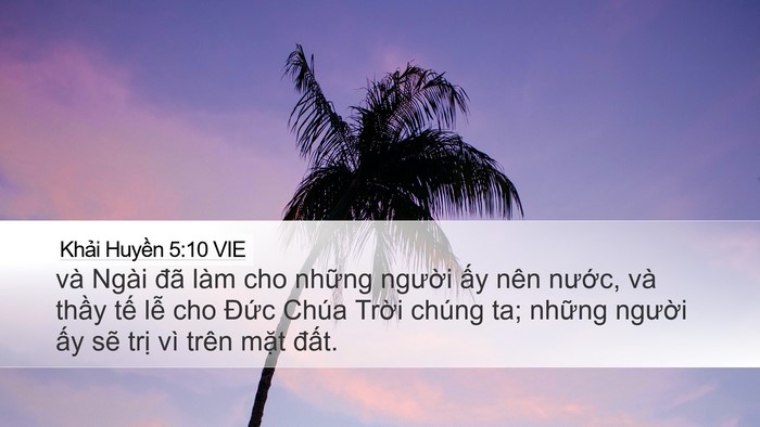 Khải Huyền 5:10 VIE Bible Verse Image