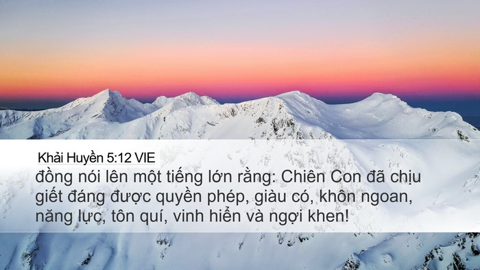 Khải Huyền 5:12 VIE Bible Verse Image