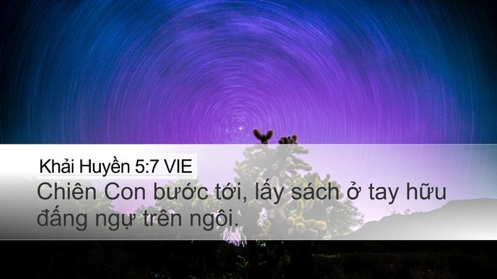 Khải Huyền 5:7 VIE Bible Verse Image