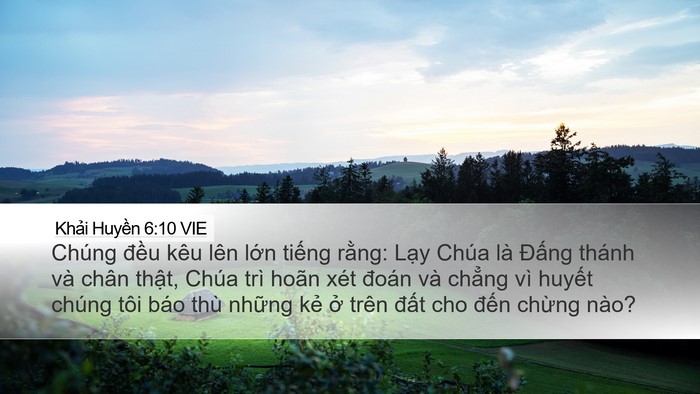 Khải Huyền 6:10 VIE Bible Verse Image