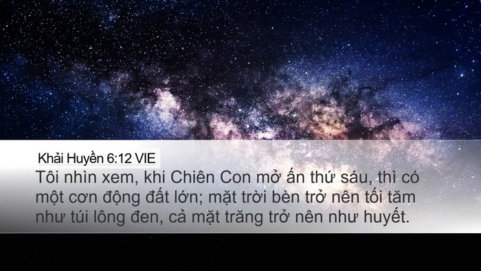 Khải Huyền 6:12 VIE Bible Verse Image