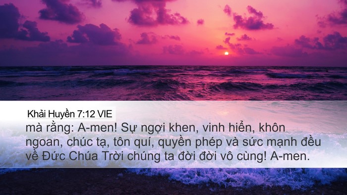 Khải Huyền 7:12 VIE Bible Verse Image