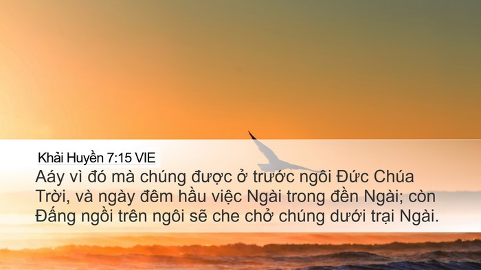 Khải Huyền 7:15 VIE Bible Verse Image