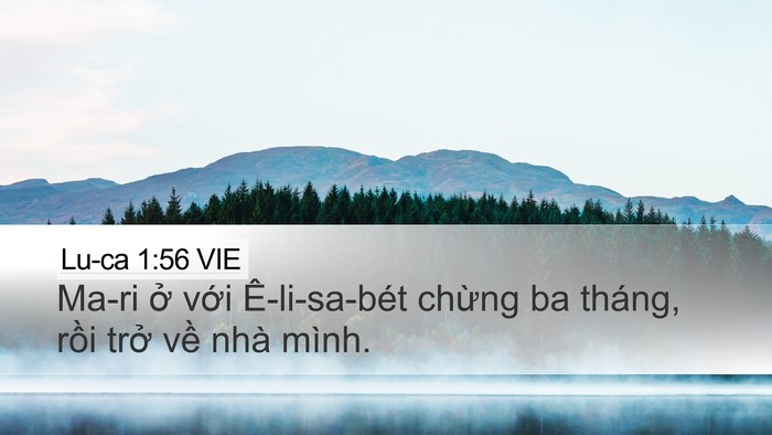Lu-ca 1:56 VIE Desktop Wallpaper - Ma-ri ở với Ê-li-sa-bét chừng ba tháng, - Desktop Bible Verse Wallpaper