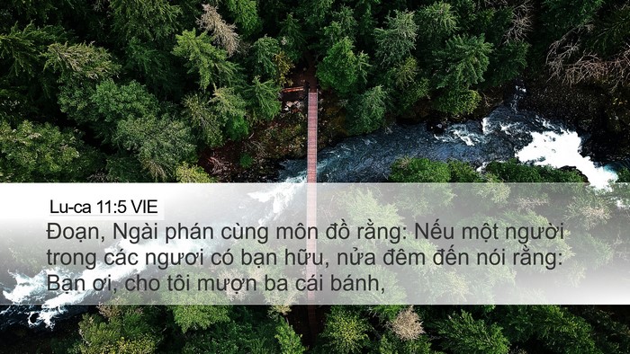 Lu-ca 11:5 VIE Desktop Wallpaper - Đoạn, Ngài phán cùng môn đồ rằng: - Desktop Bible Verse Wallpaper
