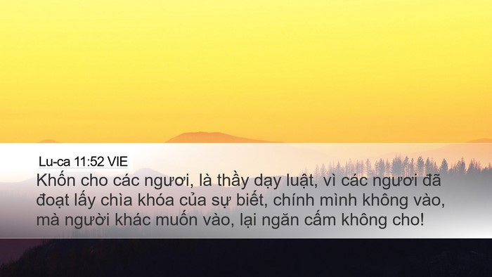 Lu-ca 11:52 VIE Bible Verse Image
