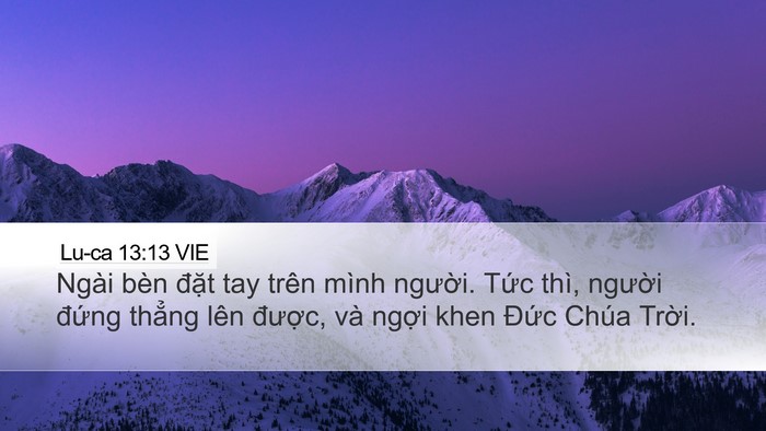 Lu-ca 13:13 VIE Bible Verse Image