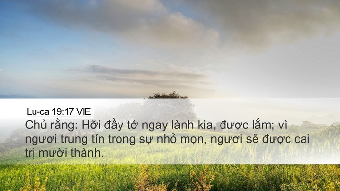 Lu-ca 19:17 VIE Bible Verse Image