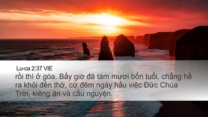 Lu-ca 2:37 VIE Bible Verse Image