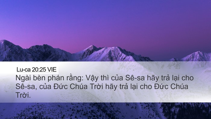 Lu-ca 20:25 VIE Bible Verse Image