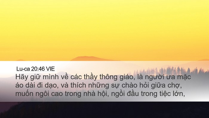 Lu-ca 20:46 VIE Bible Verse Image