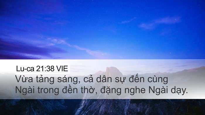 Lu-ca 21:38 VIE Bible Verse Image