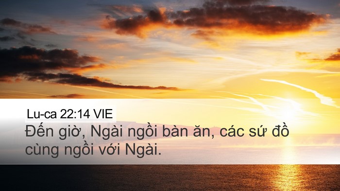 Lu-ca 22:14 VIE Bible Verse Image