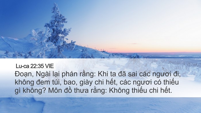 Lu-ca 22:35 VIE Bible Verse Image