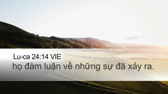 Lu-ca 24:14 VIE Desktop Wallpaper - họ đàm luận về những sự đã xảy - Desktop Bible Verse Wallpaper