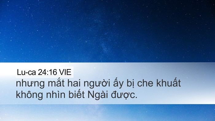 Lu-ca 24:16 VIE Desktop Wallpaper - nhưng mắt hai người ấy bị che khuất - Desktop Bible Verse Wallpaper