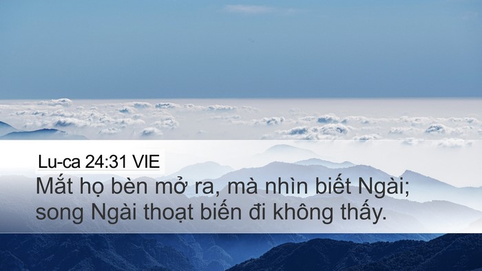 Lu-ca 24:31 VIE Bible Verse Image