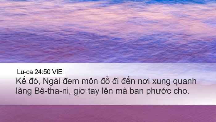 Lu-ca 24:50 VIE Bible Verse Image