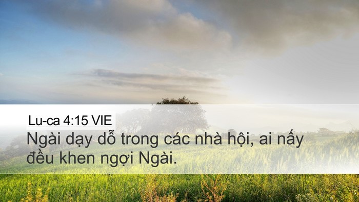 Lu-ca 4:15 VIE Bible Verse Image