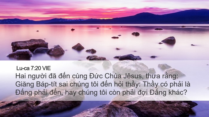 Lu-ca 7:20 VIE Desktop Wallpaper - Hai người đã đến cùng Đức Chúa - Desktop Bible Verse Wallpaper