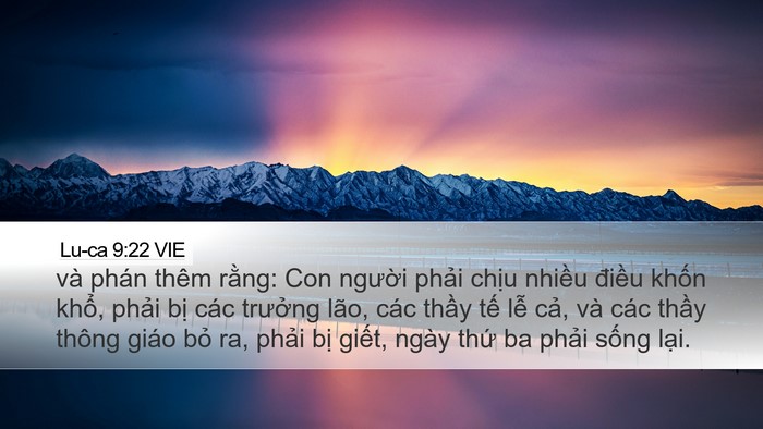 Lu-ca 9:22 VIE Bible Verse Image